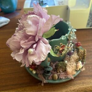 Floral Teacup Home Accent